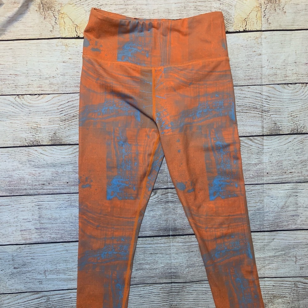 Zyia Orange Weave Light n Tight Leggings